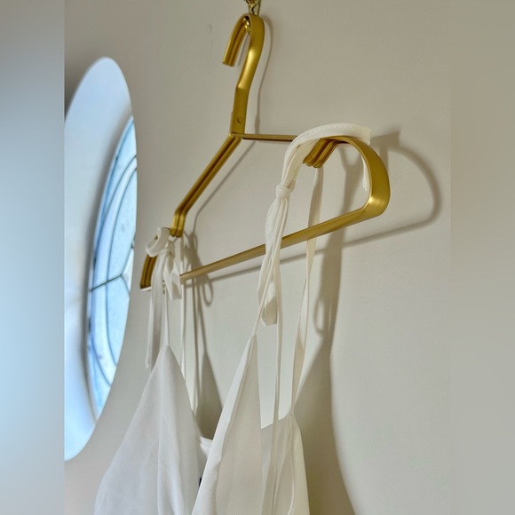 She + Sky White Ruffle Tie-Strap Mini Dress - Size M - Picture 3 of 10